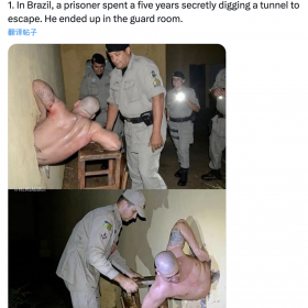在巴西，一名囚犯花了